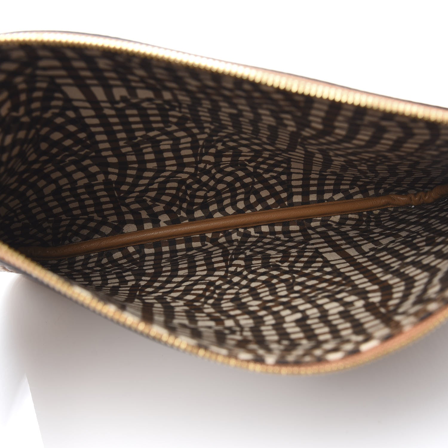 MCM Visetos Liz Shopper Tote Pouch Cognac 5 of 10