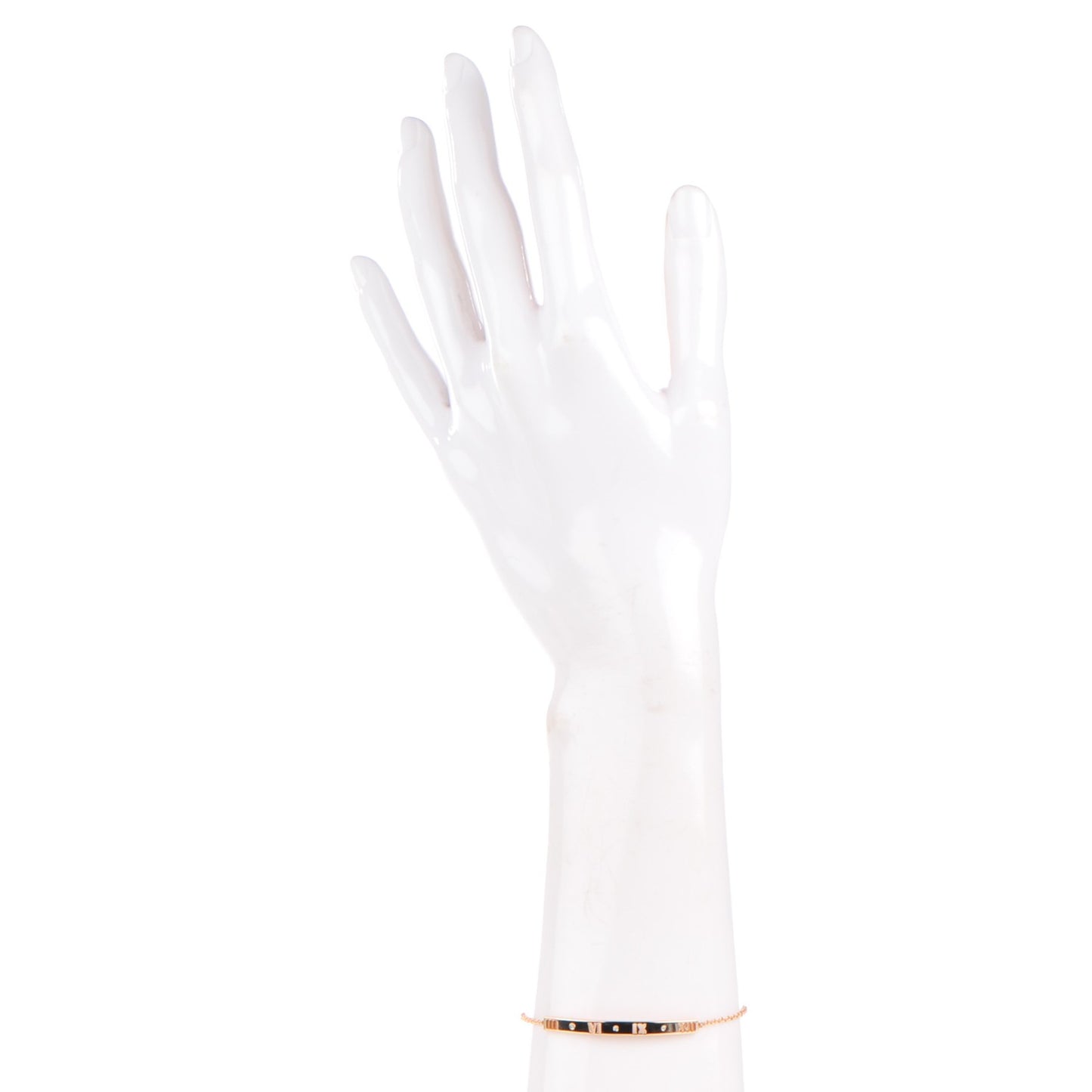 18K Rose Gold Diamond Atlas Bar Pierced Bracelet