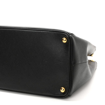 Prada Saffiano Medium Galleria Double Zip Tote Black 10 of 12
