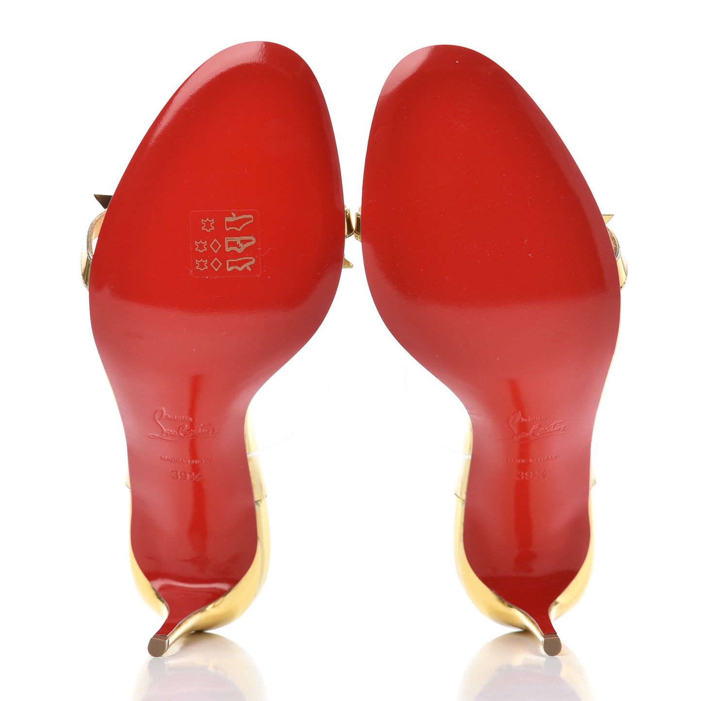 Specchio PVC Just Nodo 85 Slide Sandals 39.5 Gold