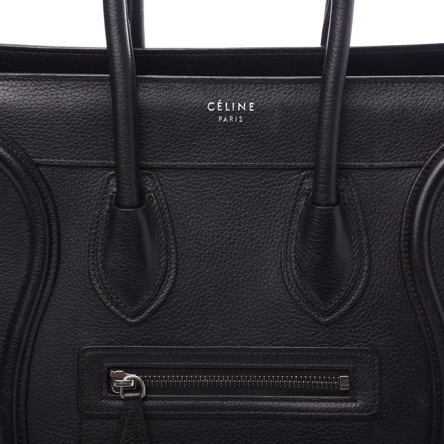 Drummed Calfskin Micro Luggage Black