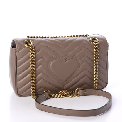 Gucci Calfskin Matelasse Small GG Marmont Shoulder Bag Porcelain Rose 3 of 10