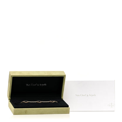 Van Cleef & Arpels 18K Yellow Gold Black Onyx 5 Motifs Vintage Alhambra Bracelet 5 of 5