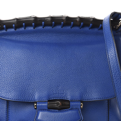 Gucci Calfskin Medium Nouveau Fringe Shoulder Bag Blue 12 of 16