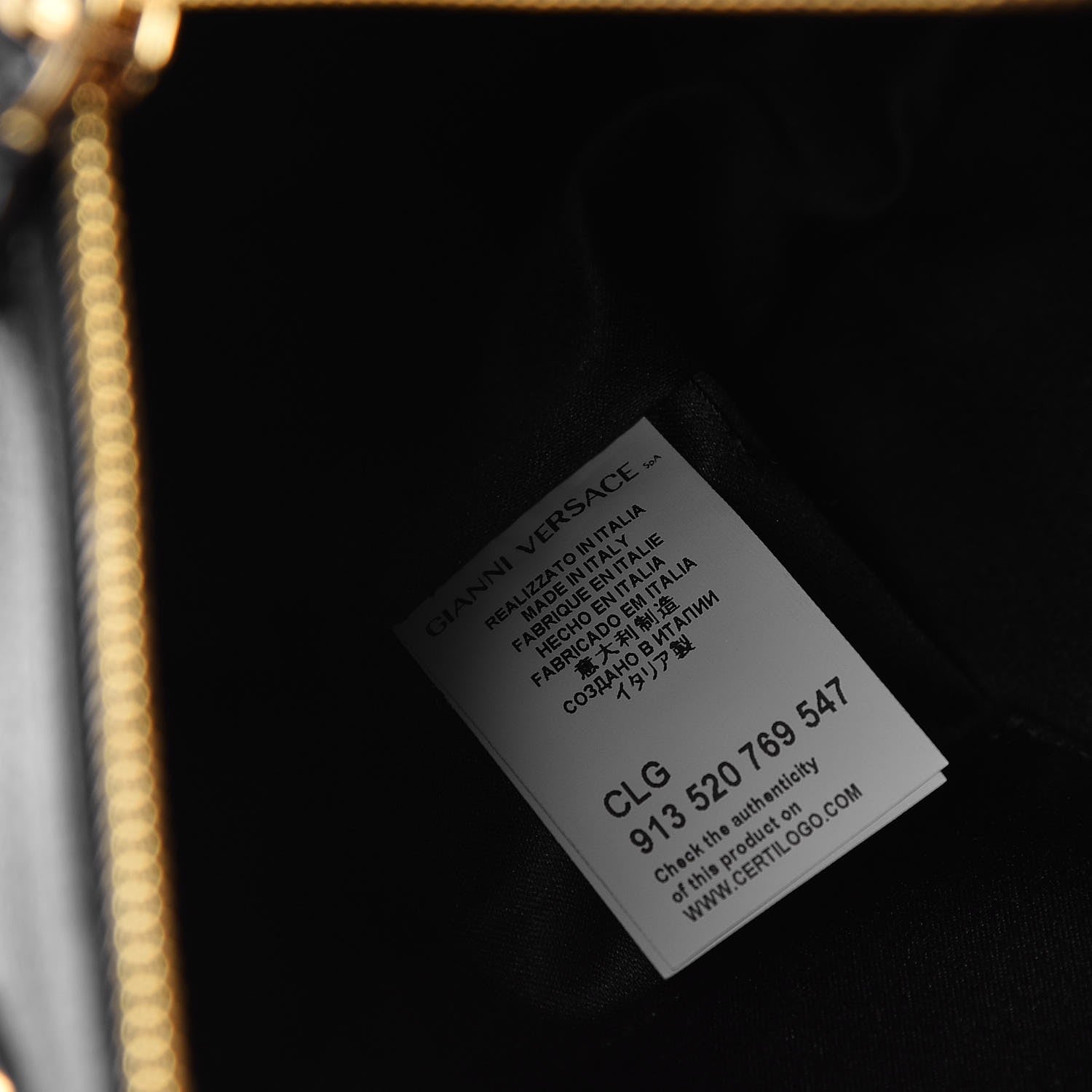 Versace Calfskin Signature Duffle Bag Nero Black 8 of 8