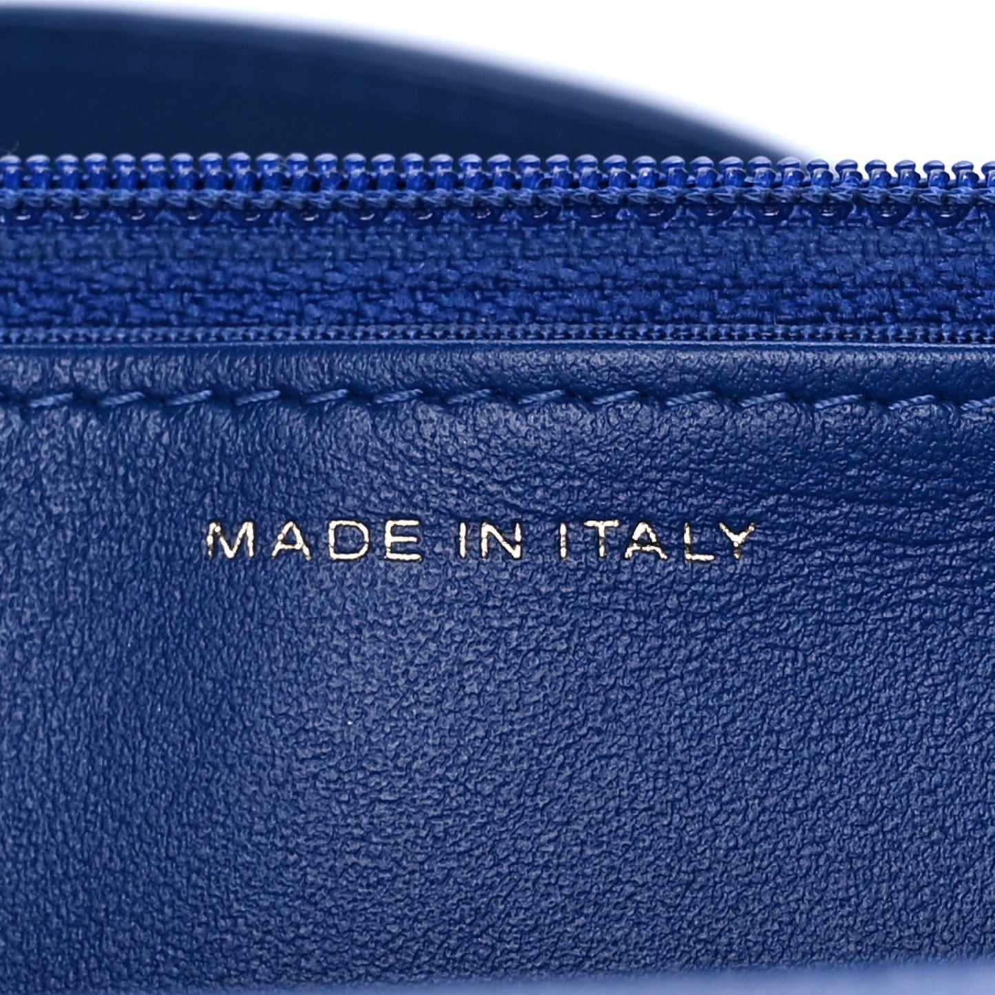 Goatskin Quilted Chanel 19 Wallet On Chain WOC Blue