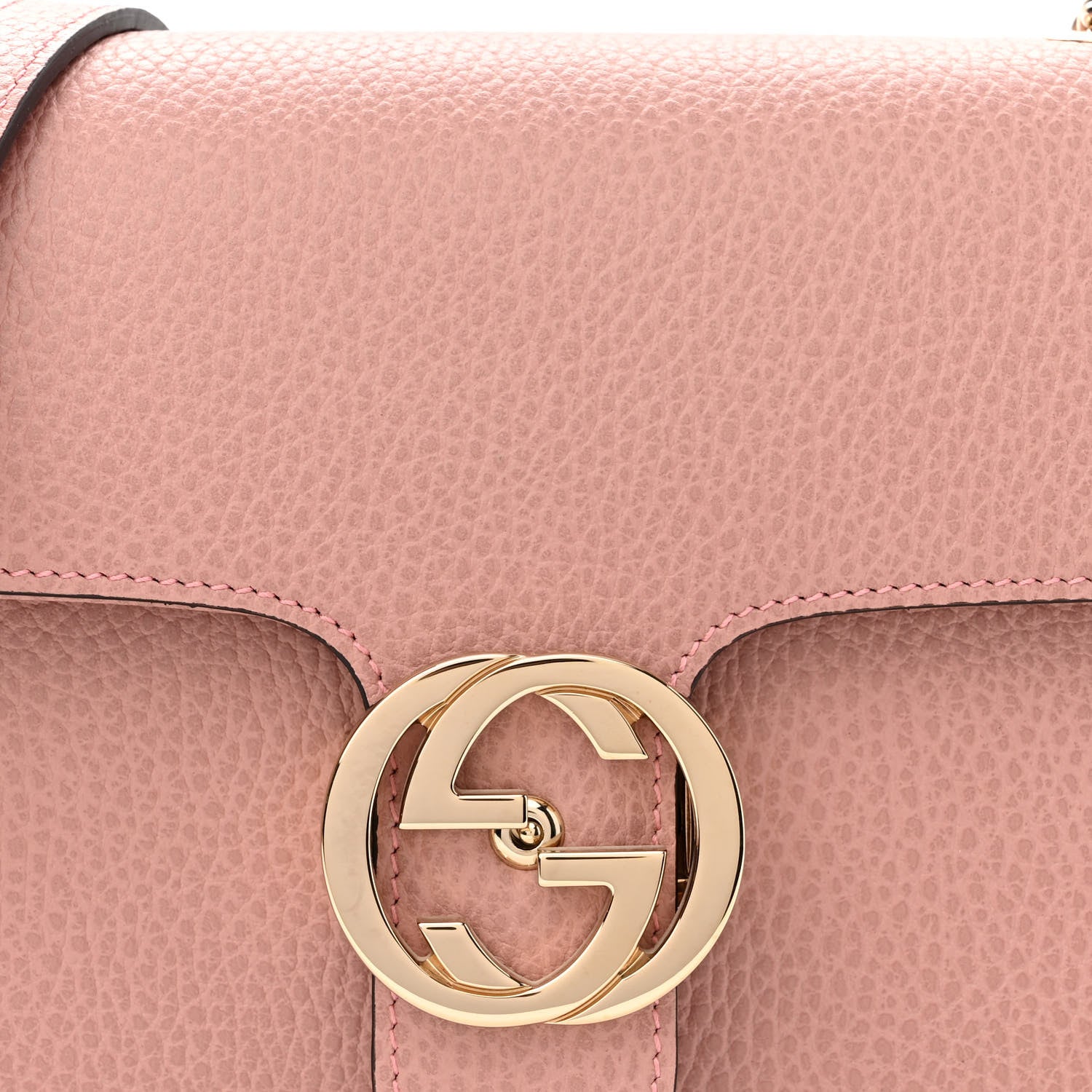Gucci Dollar Calfskin Small Interlocking G Shoulder Bag Soft Pink 8 of 10