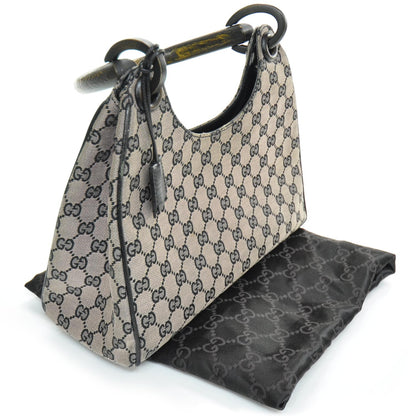 Gucci Monogram Wooden Handle Shoulder Bag 3 of 9
