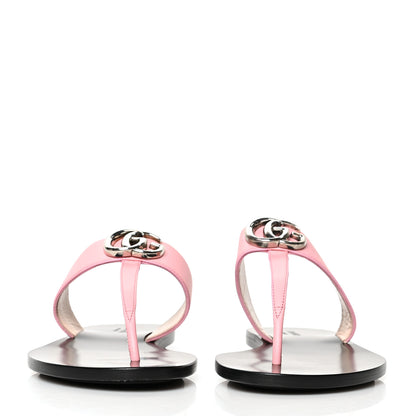Gucci Calfskin GG Marmont Thong Sandals 37 Wild Rose 2 of 7