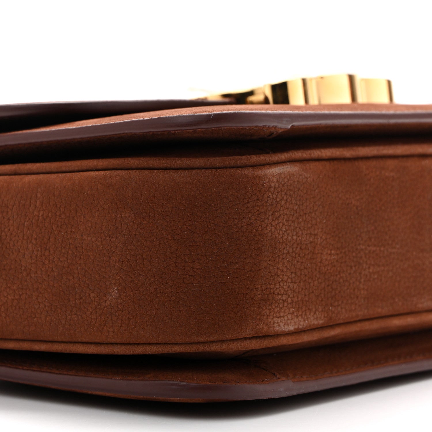 Celine Nubuck Calfskin Teen Triomphe Chestnut 9 of 12
