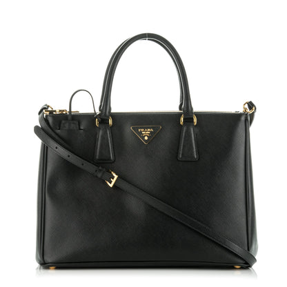 Prada Saffiano Medium Galleria Double Zip Tote Black 1 of 8