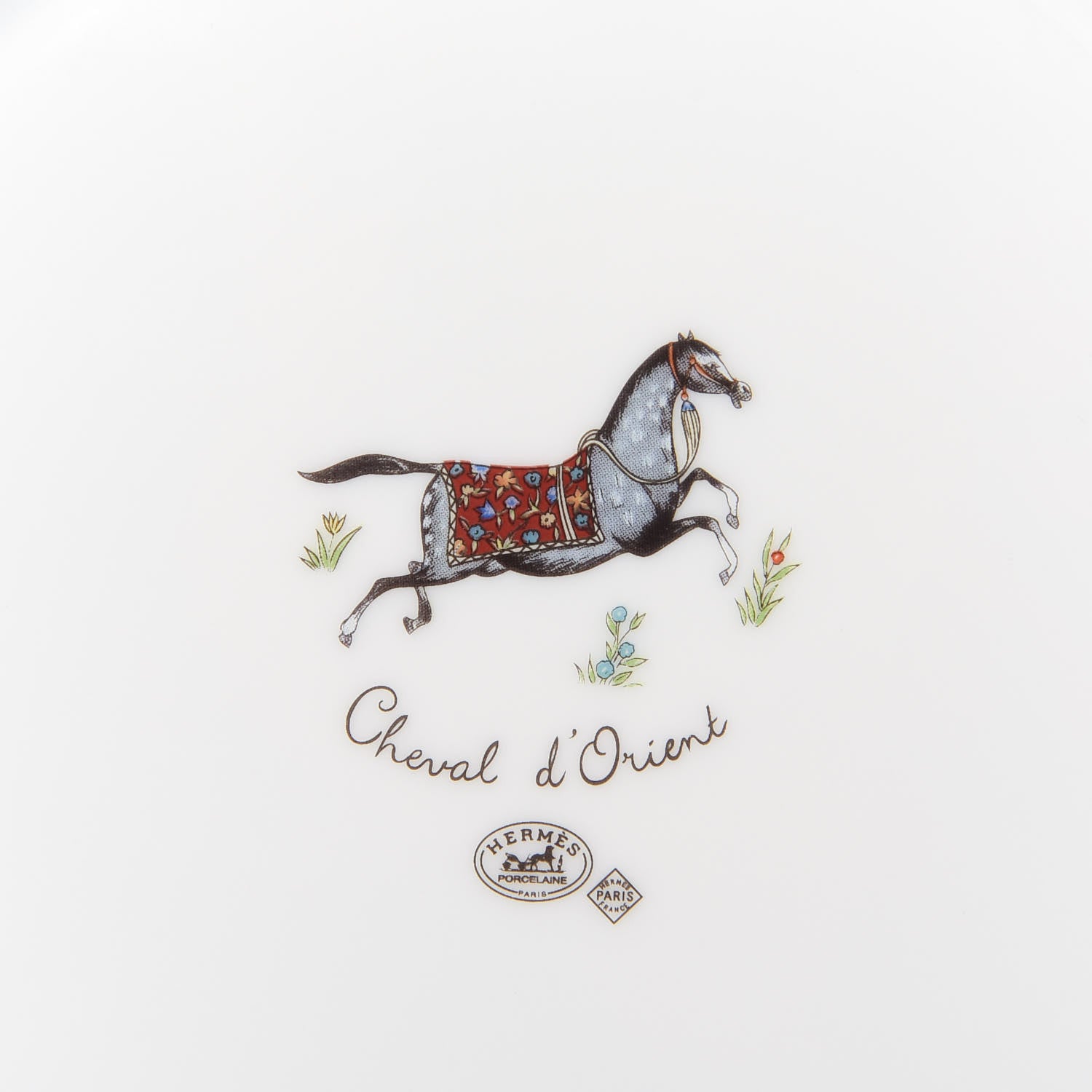 Hermes Porcelain Cheval D'Orient Dessert Plate 4 of 6
