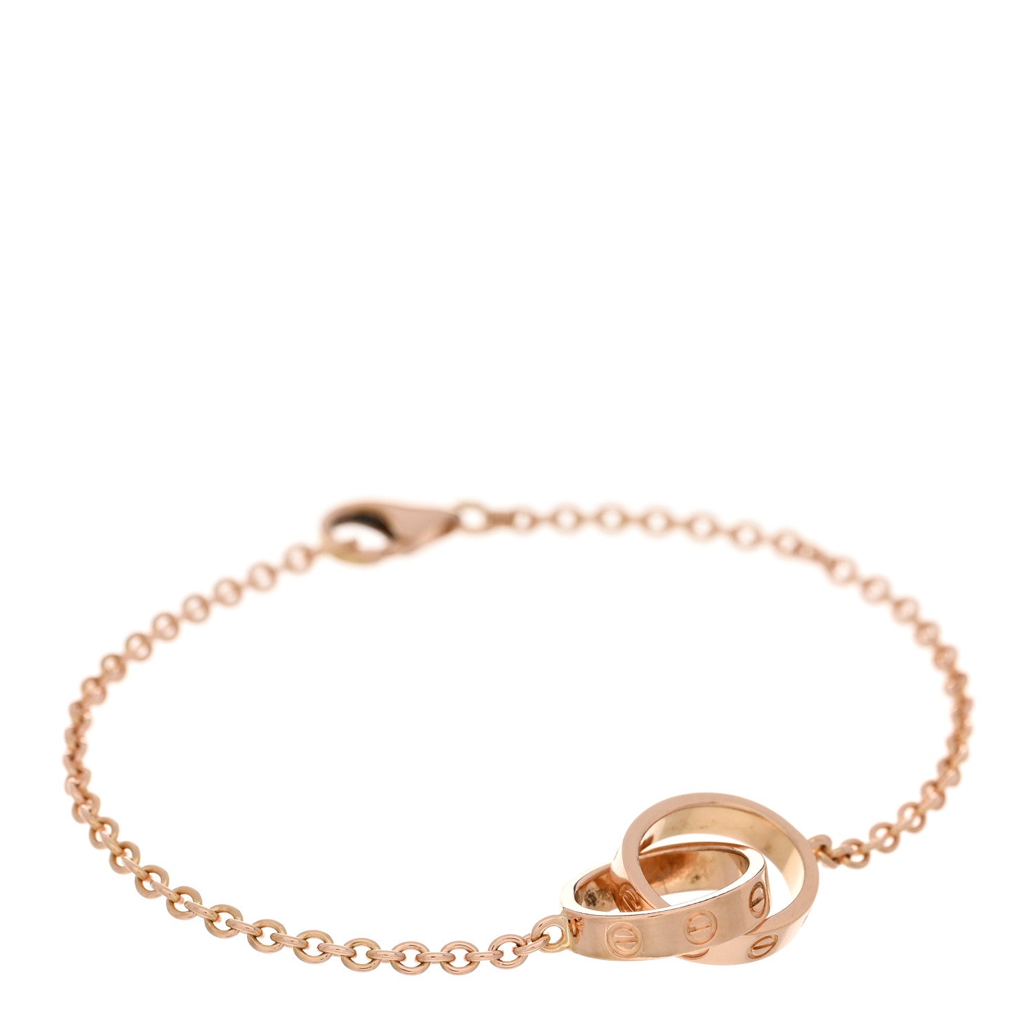 Cartier 18K Pink Gold Interlocking LOVE Bracelet 1 of 4