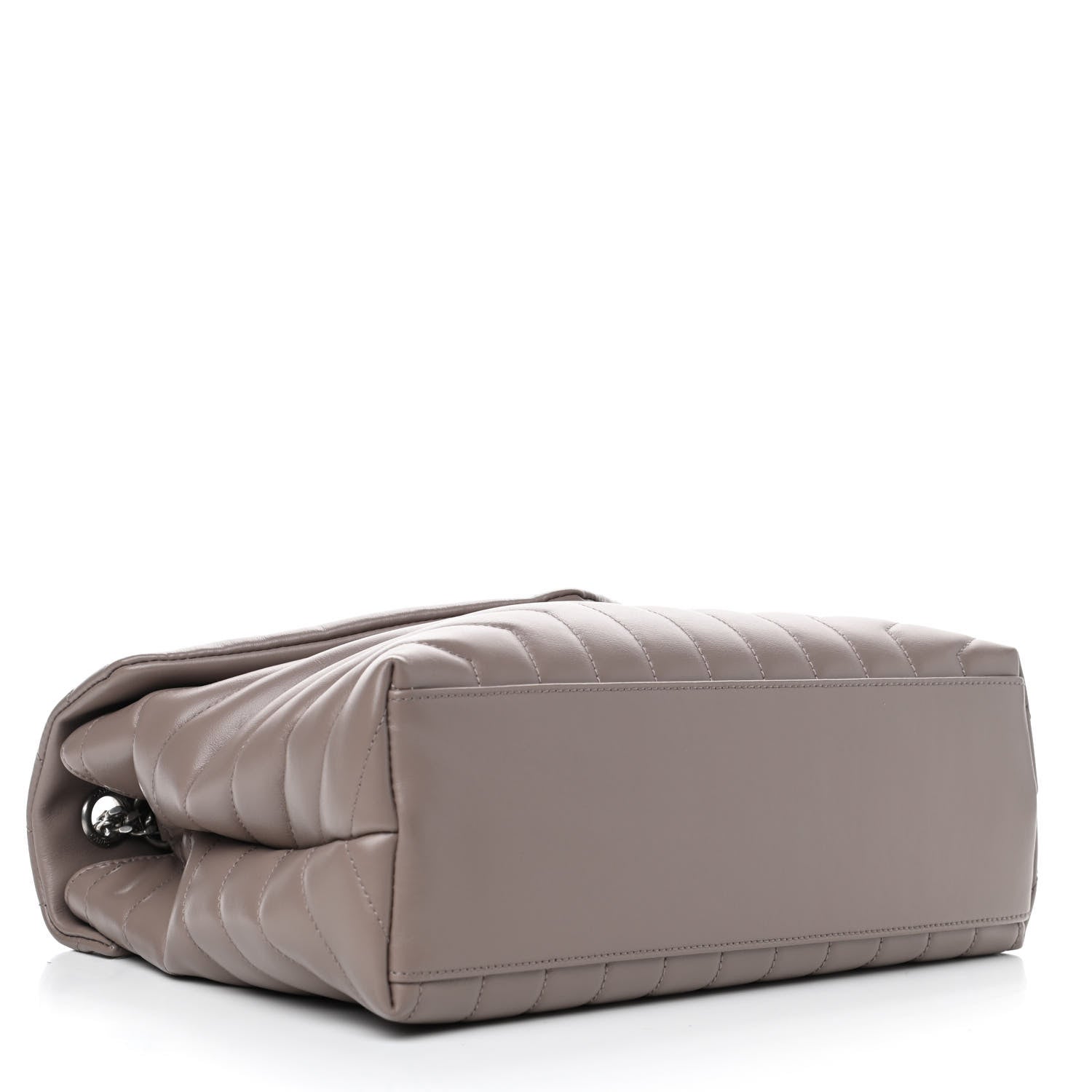 Saint Laurent Calfskin Y Quilted Monogram Medium Loulou Chain Satchel Taupe 3 of 4