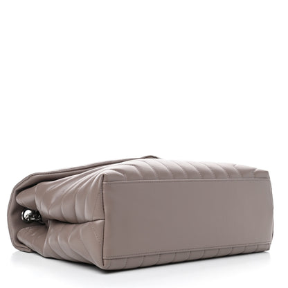 Saint Laurent Calfskin Y Quilted Monogram Medium Loulou Chain Satchel Taupe 3 of 4