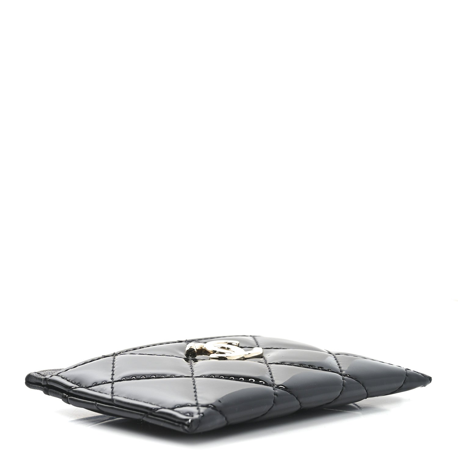Chanel Patent Calfskin Quilted Card Holder Black 4 of 9