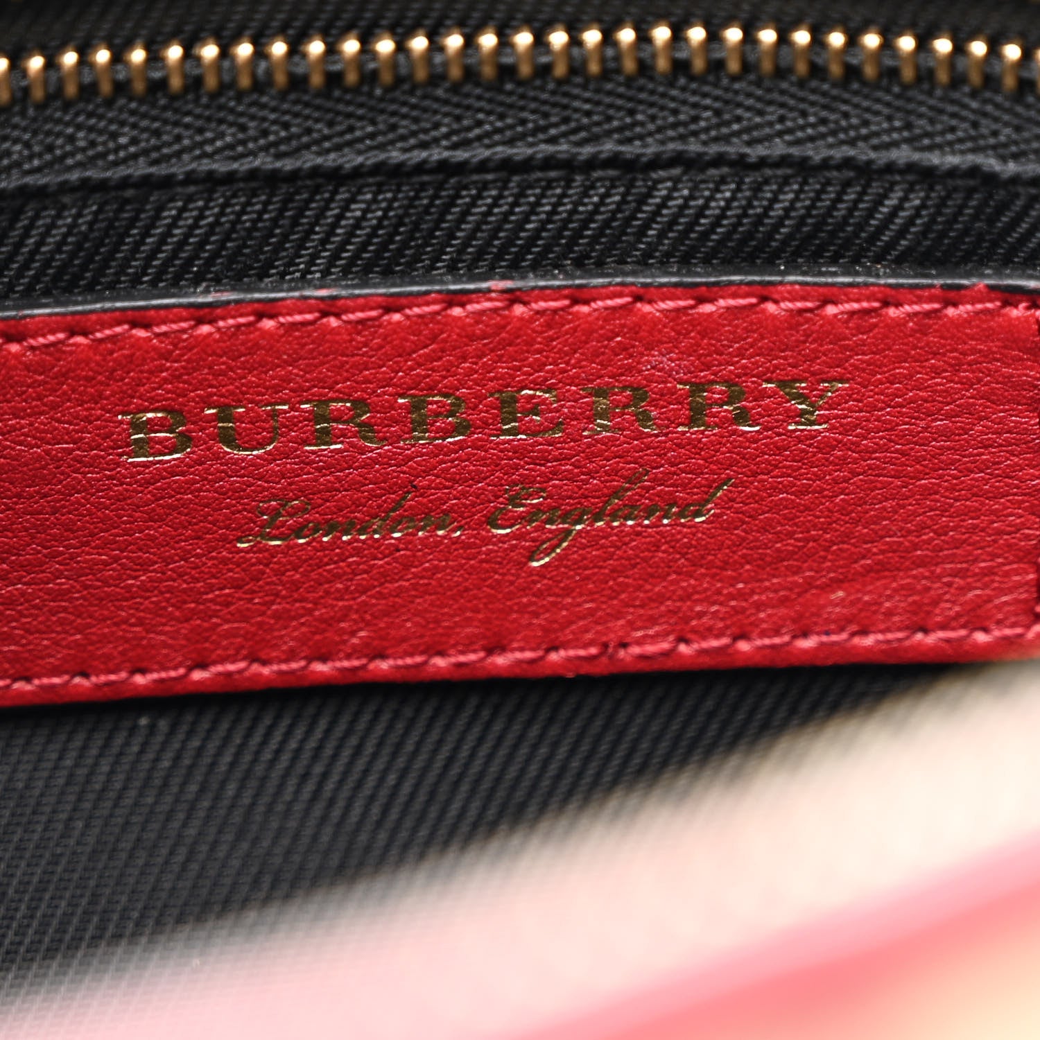 Burberry Haymarket Check Small Chichester Crossbody Clutch Red 6 of 10