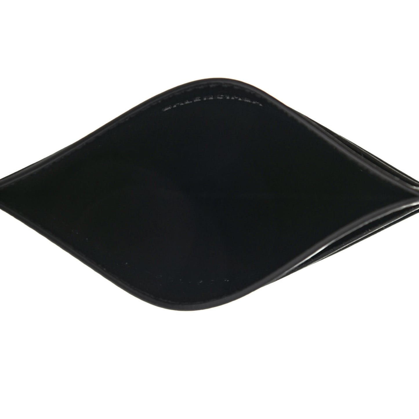 Smooth Calfskin Gradient Logo Cash Card Holder Black Grey