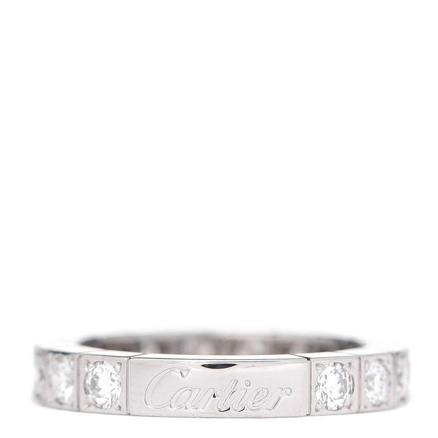 18K White Gold Diamond 3mm Lanieres Ring 47 4