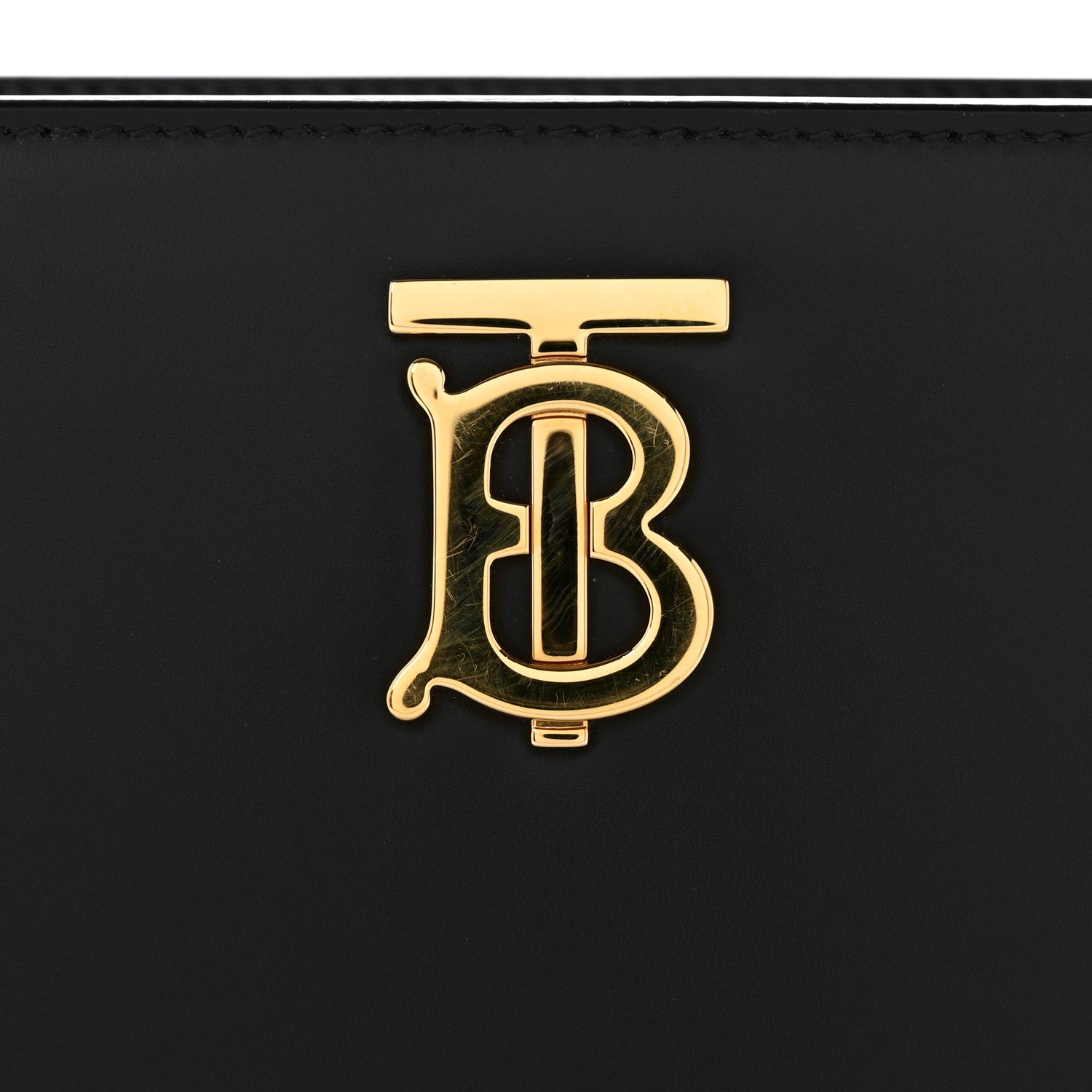 Burberry Smooth Calfskin TB Shoulder Bag Black 10 of 11