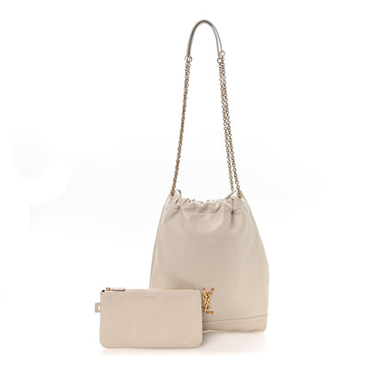 Saint Laurent Lambskin Matelasse Monogram Medium Jamie 4.3 Pochon Blanc Vintage 3 of 11
