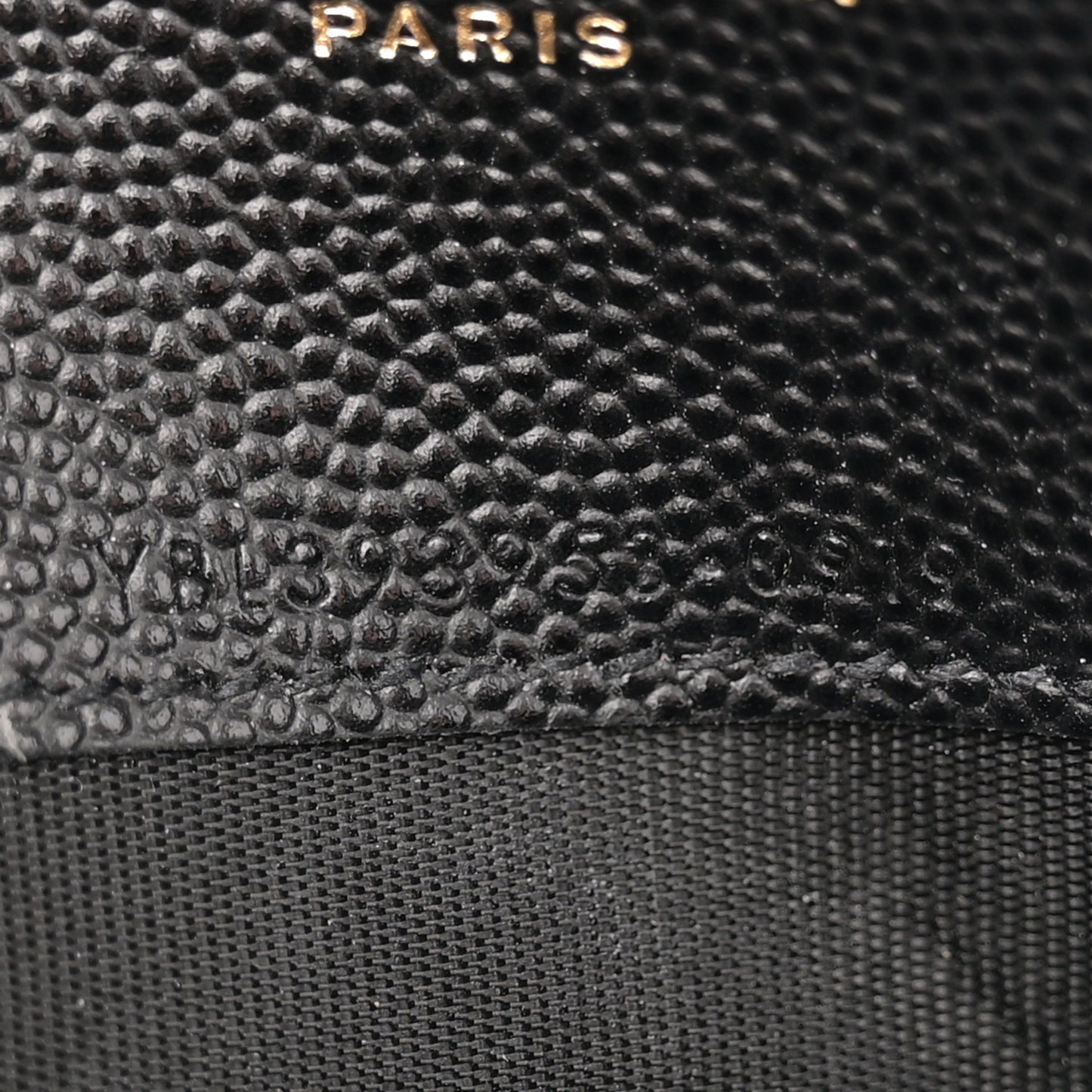 Grain De Poudre Matelasse Chevron Monogram Envelope Chain Wallet Black