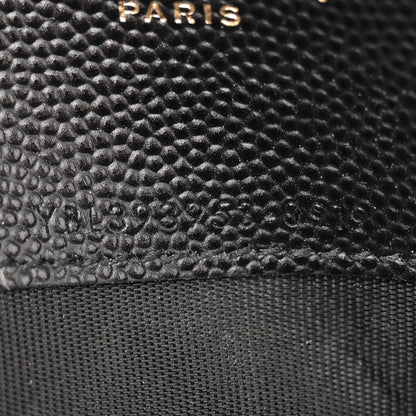 Saint Laurent Grain De Poudre Matelasse Chevron Monogram Envelope Chain Wallet Black 7 of 12