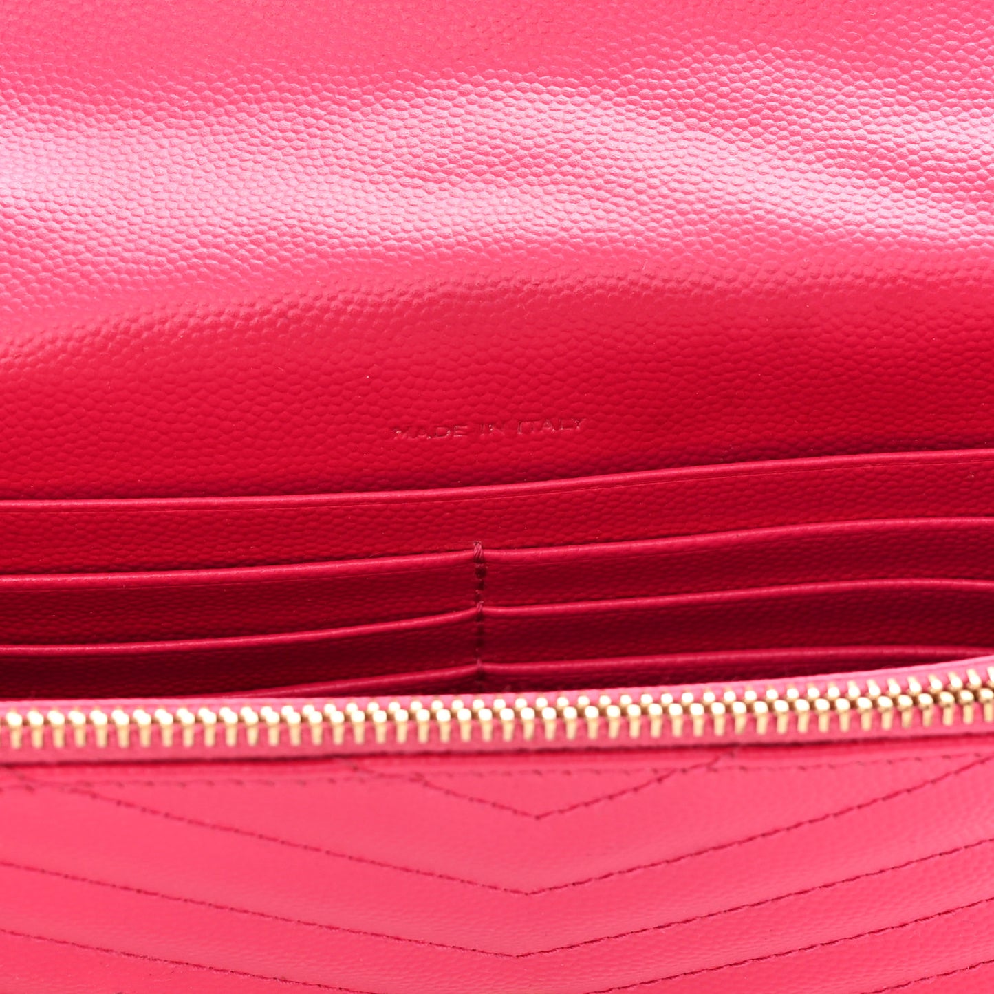 Grain De Poudre Matelasse Chevron Monogram Envelope Chain Wallet Bubblegum