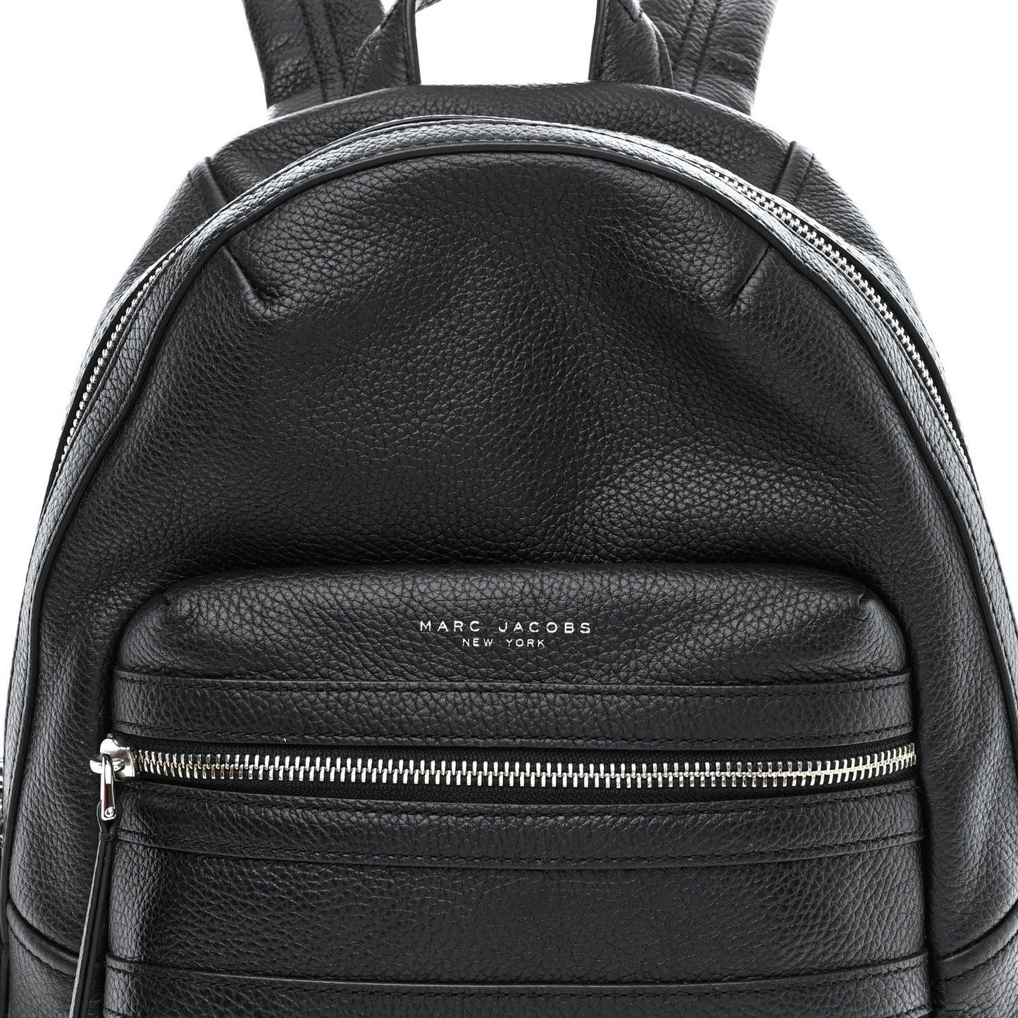 Pebbled Calfskin Biker Backpack Black
