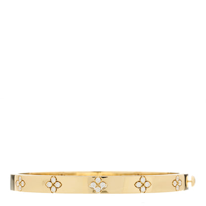 Roberto Coin 18K Yellow Gold Diamond Medium Love in Verona Bangle Bracelet 1 of 3