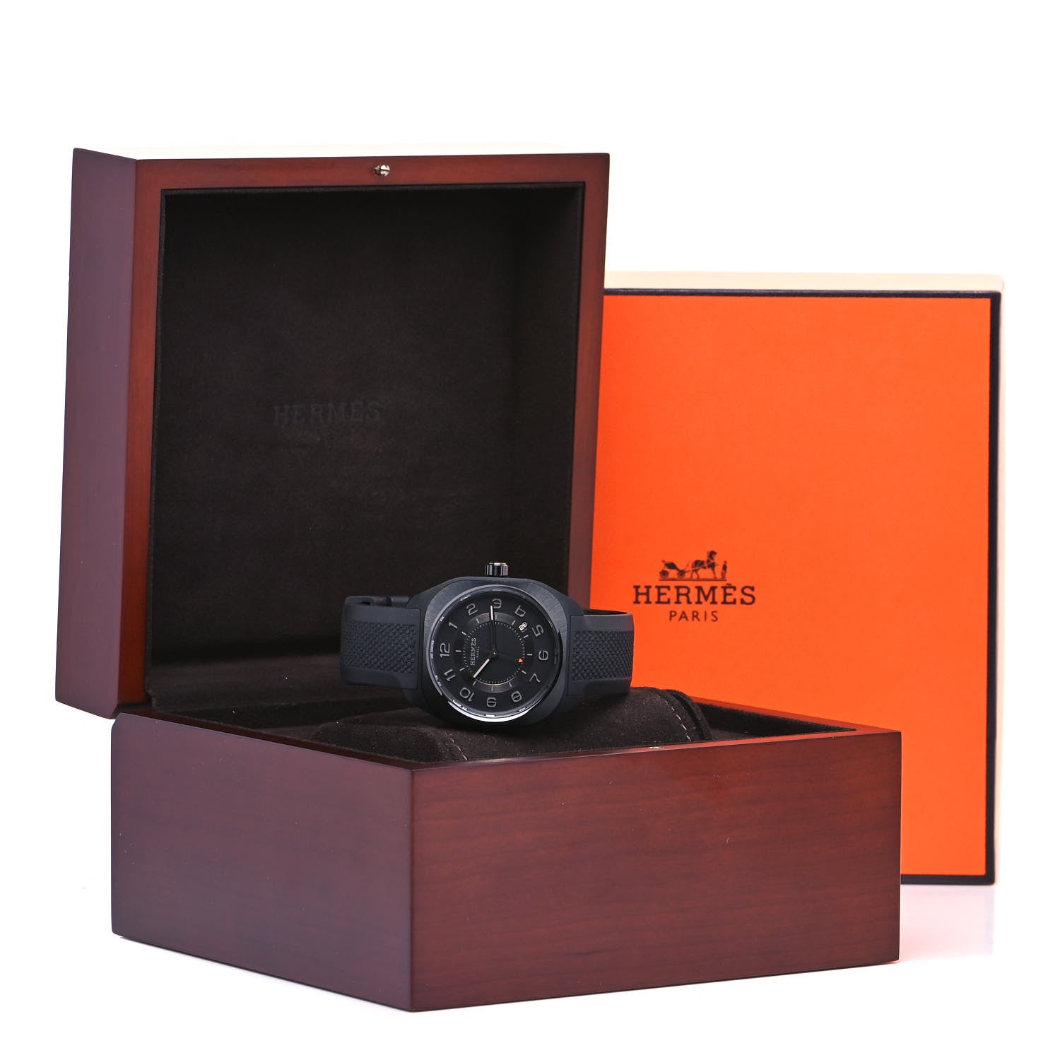 Hermes Graphene Nickel Rubber 39mm H08 Automatic Watch Noir 5 of 5