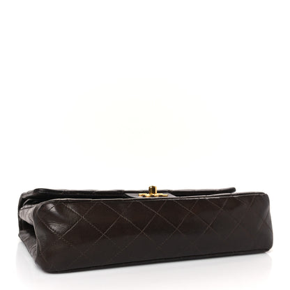 Chanel Lambskin Quilted Medium Double Flap Dark Brown 4 of 12