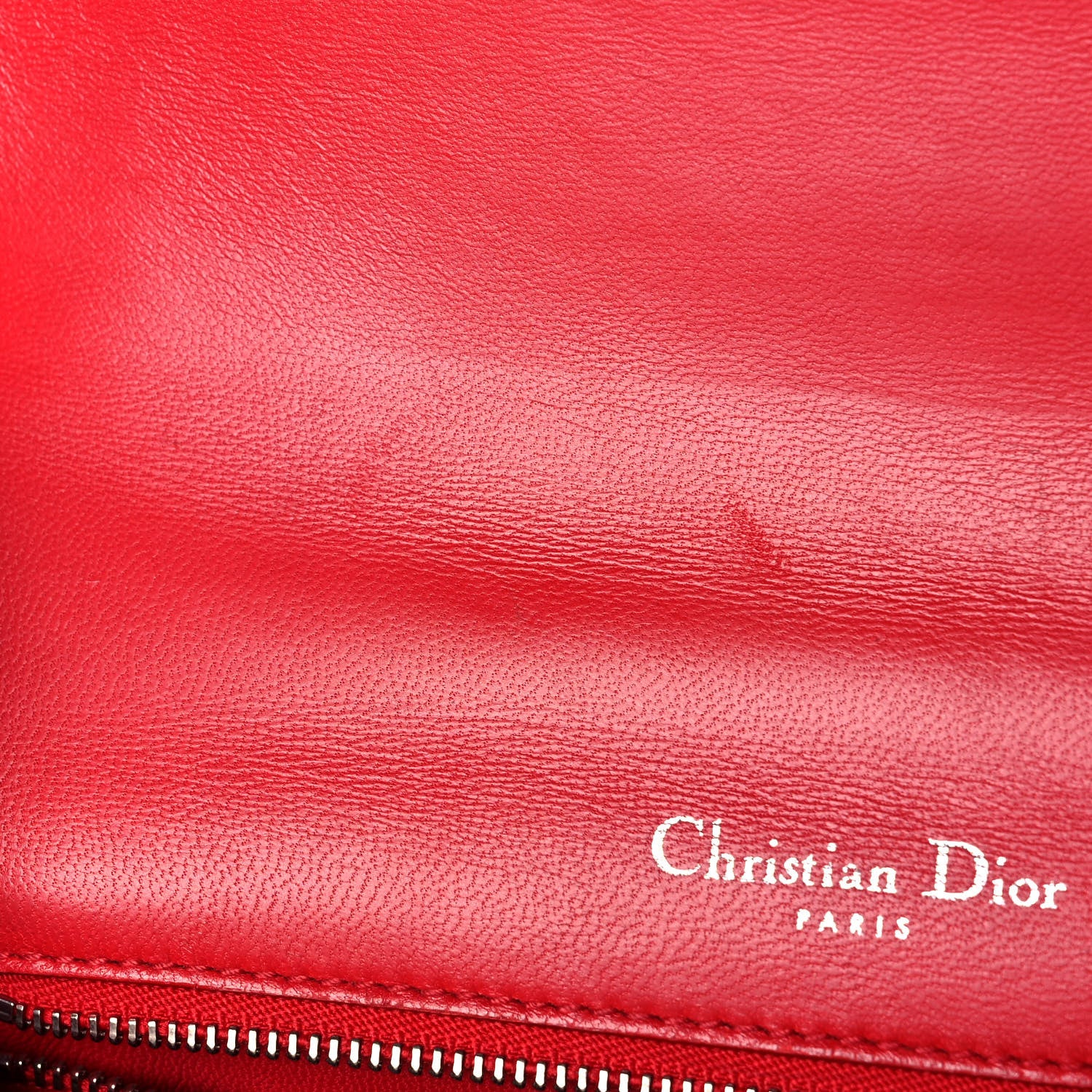 Christian Dior Lizard Medium Diorama Flap Bag Red 9 of 9