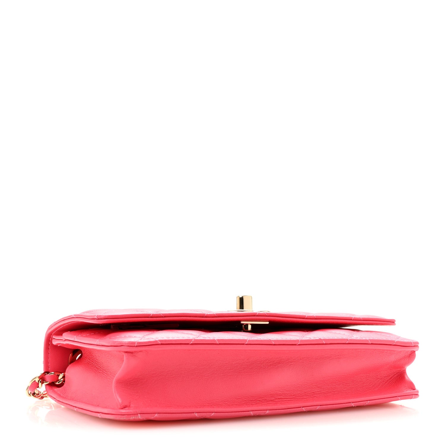 Chanel Lambskin Quilted Trendy CC Wallet On Chain WOC Pink 4 of 16