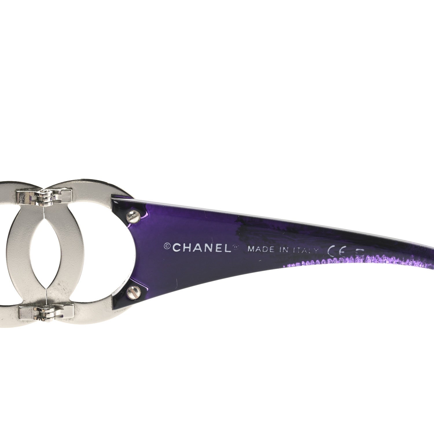 Chanel Acetate CC Sunglasses 6014 Black Purple 5 of 6