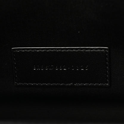 Saint Laurent Grain De Poudre Matelasse Chevron Monogram Envelope Clutch Crema Soft 6 of 10