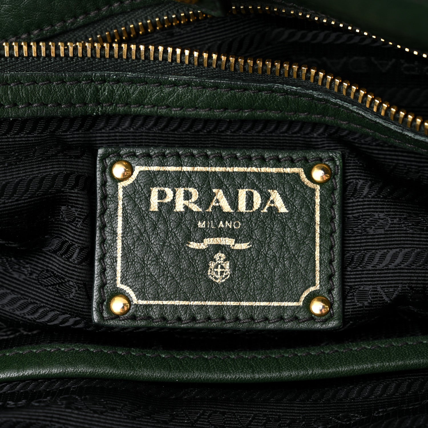 Prada Vitello Daino Shopping Tote Foresta 5 of 14