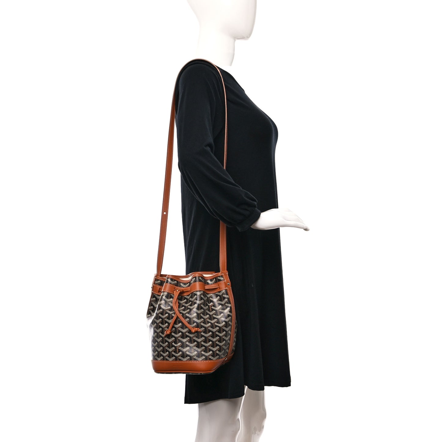 Goyardine Petit Flot Bucket Bag PM Black Gold