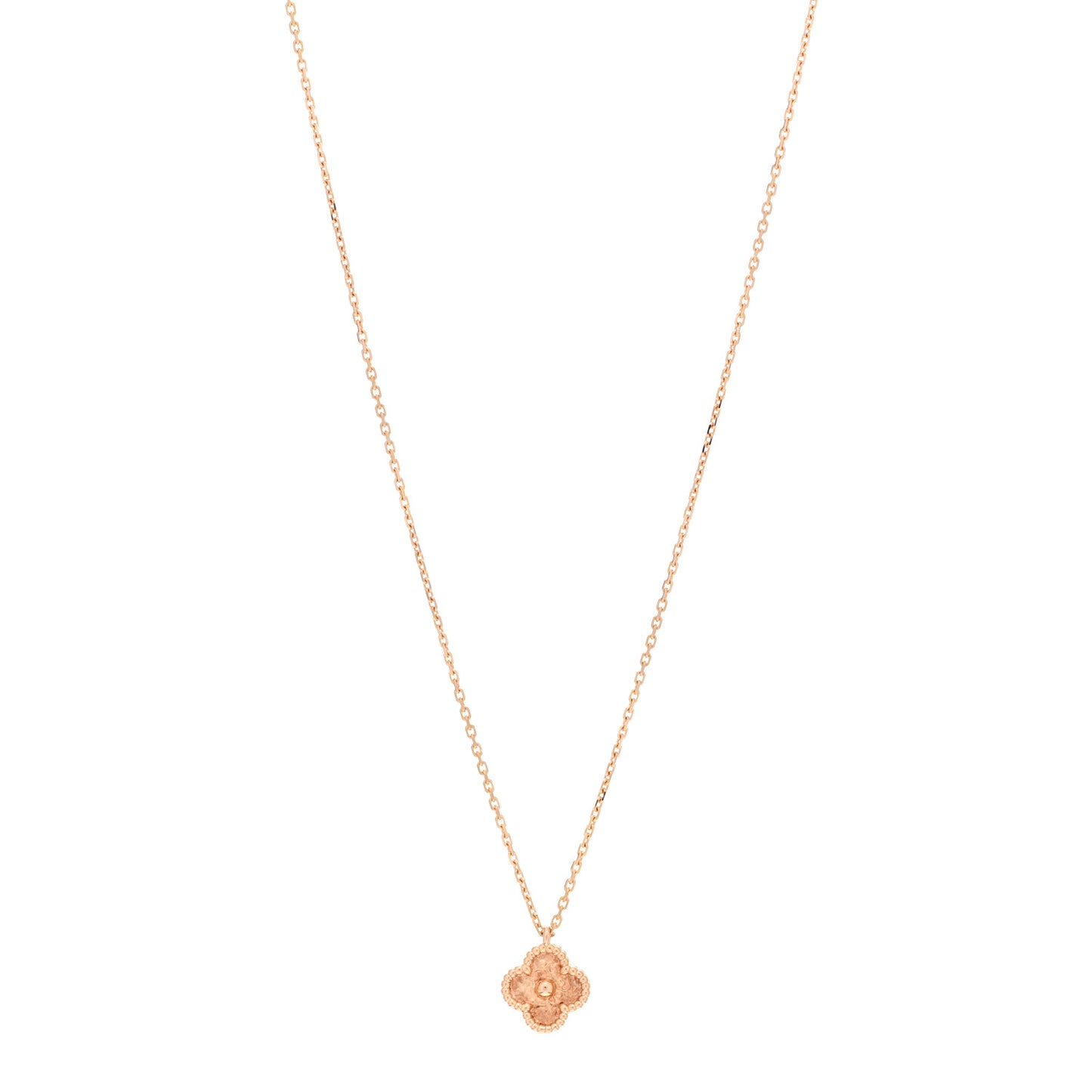 18K Rose Gold Sweet Alhambra Pendant Necklace