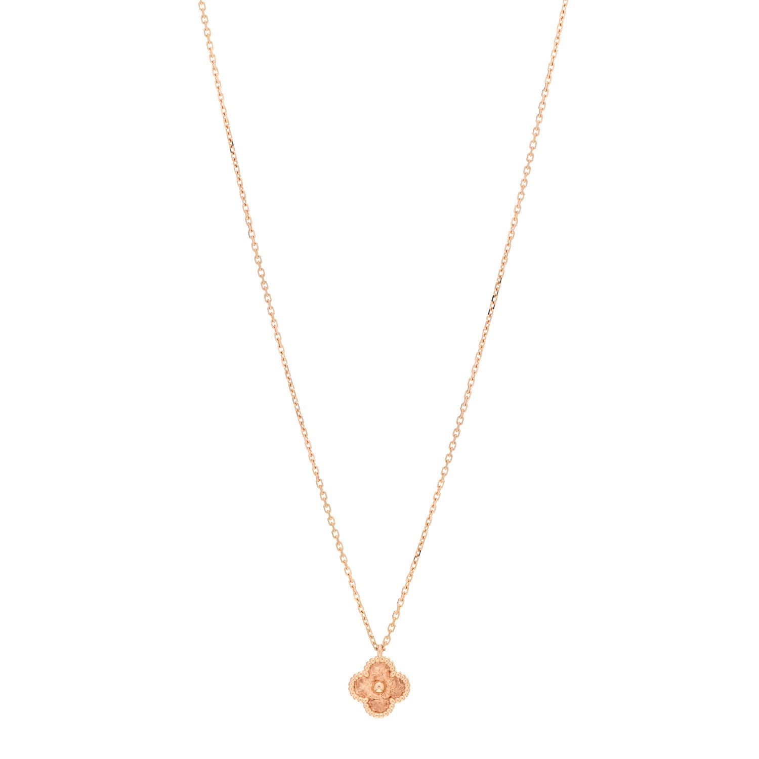 Van Cleef & Arpels 18K Rose Gold Sweet Alhambra Pendant Necklace 1 of 6
