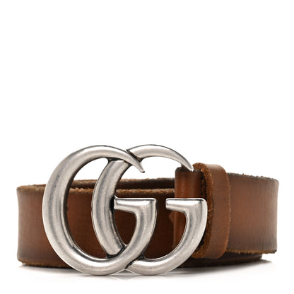 Gucci Cuoio Toscano Nickel Double Double G 30mm Belt 95 38 Cuir 1 of 5