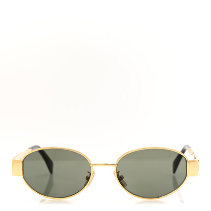 Celine Metal Triomphe 01 Sunglasses CL40235U Gold Green 2 of 8