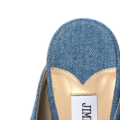 Jimmy Choo Denim Crystal Bing 65 Pumps 38 Blue 8 of 8
