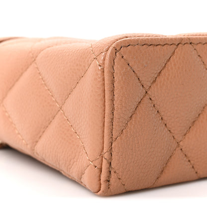Chanel Caviar Quilted Top Handle Slim Vanity With Chain Brown 9 of 10
