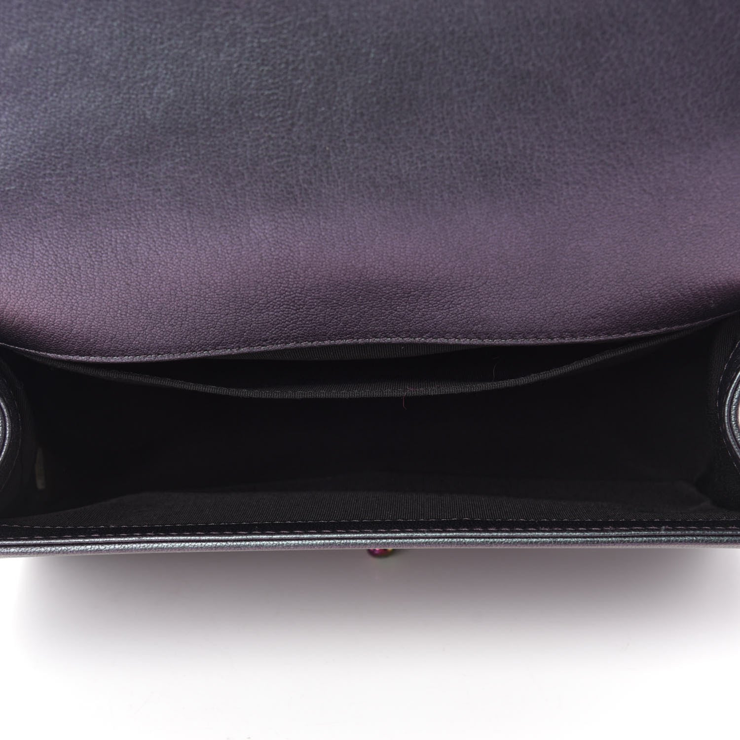 Chanel Iridescent Goatskin Quilted Medium Boy Flap Purple 5 of 11
