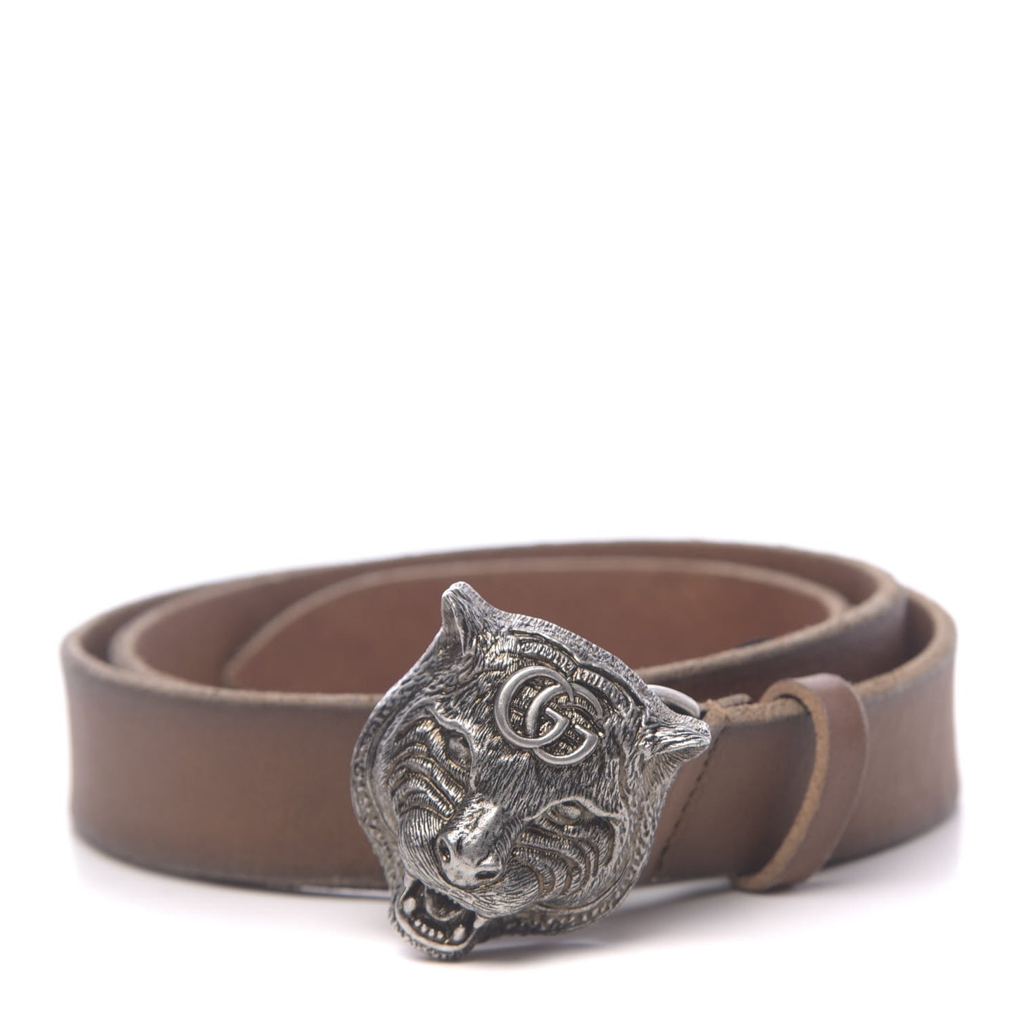Cuoio Toscano Nickel Feline Buckle Belt 90 36 Cuir