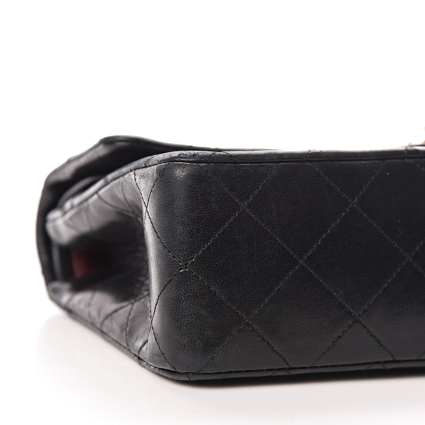 Lambskin Quilted Small Double Flap Black