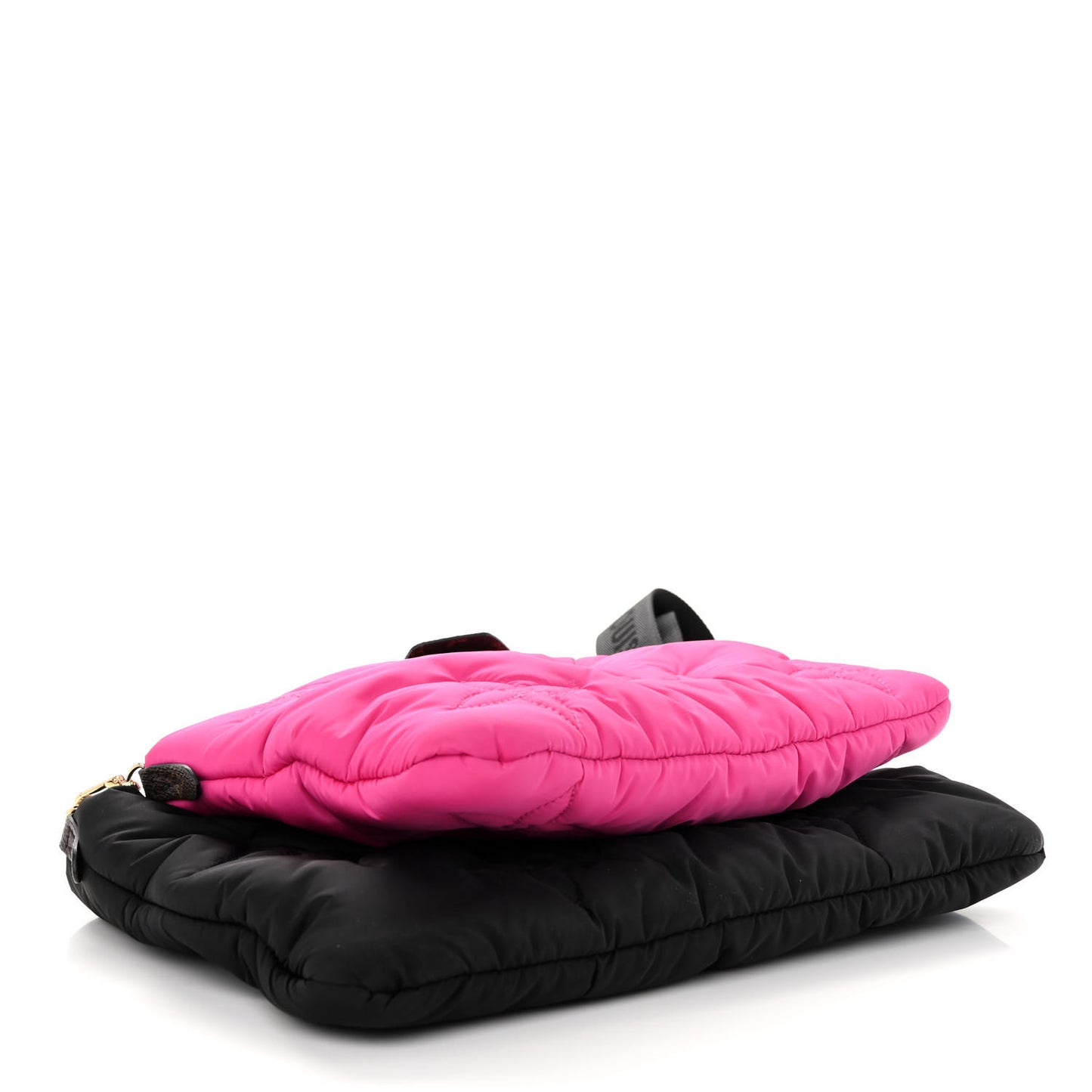 Econyl Monogram Pillow Maxi Multi Pochette Accessories Black Fuchsia