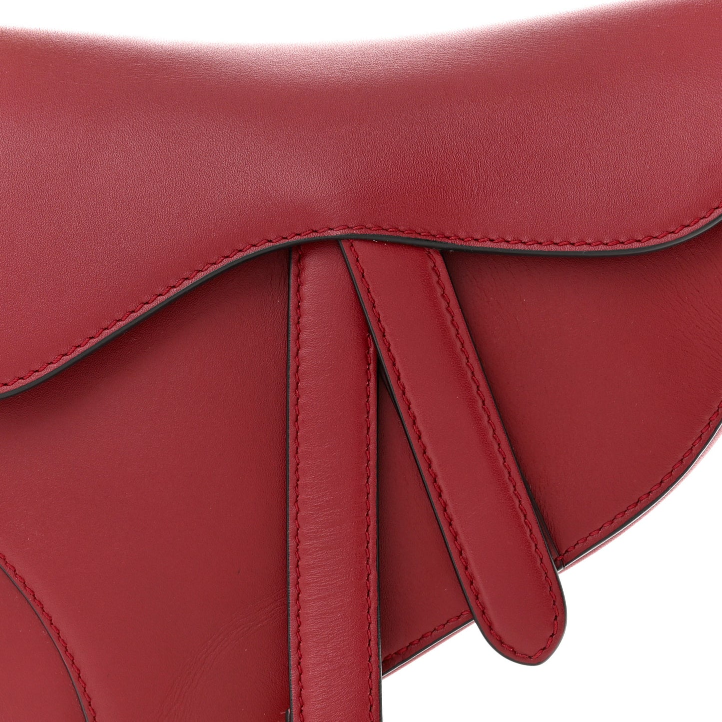Calfskin Mini Saddle Bag Scarlet