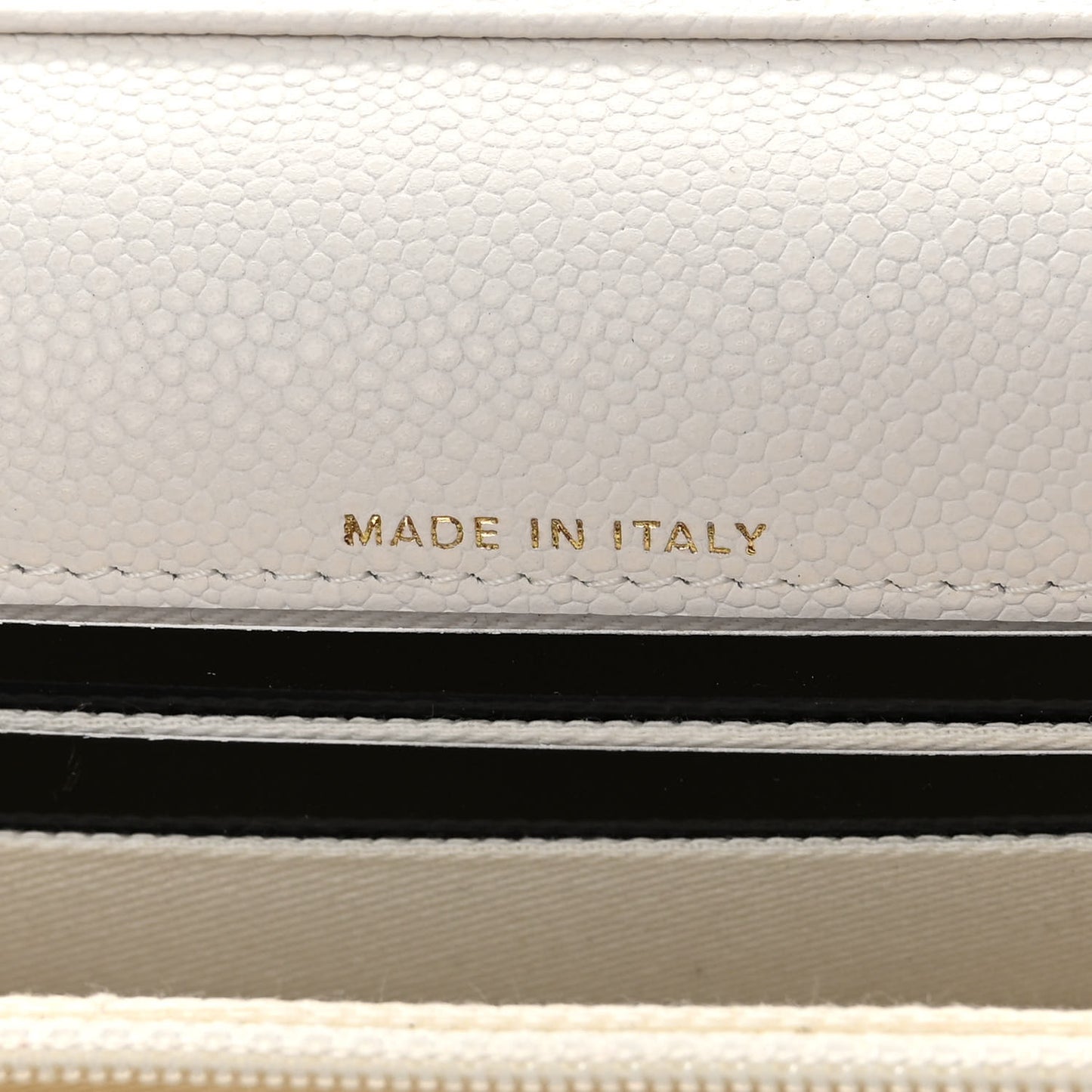 Caviar Quilted Business Affinity Clutch With Chain Flap White